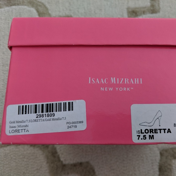 Isaac Mizrahi Heels Size 7.5 Gold *NEW* Pump NY - Picture 3 of 7